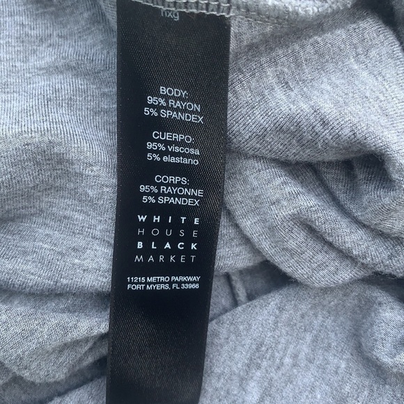 WHBM Gray Hi-Lo Long Sleeved Shirt - Picture 9 of 9